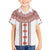 Bulgarian Embroidery Style Seamless Pattern Family Matching Off The Shoulder Long Sleeve Dress and Hawaiian Shirt