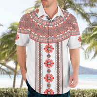 Bulgarian Embroidery Style Seamless Pattern Hawaiian Shirt