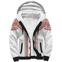 Bulgarian Embroidery Style Seamless Pattern Sherpa Hoodie