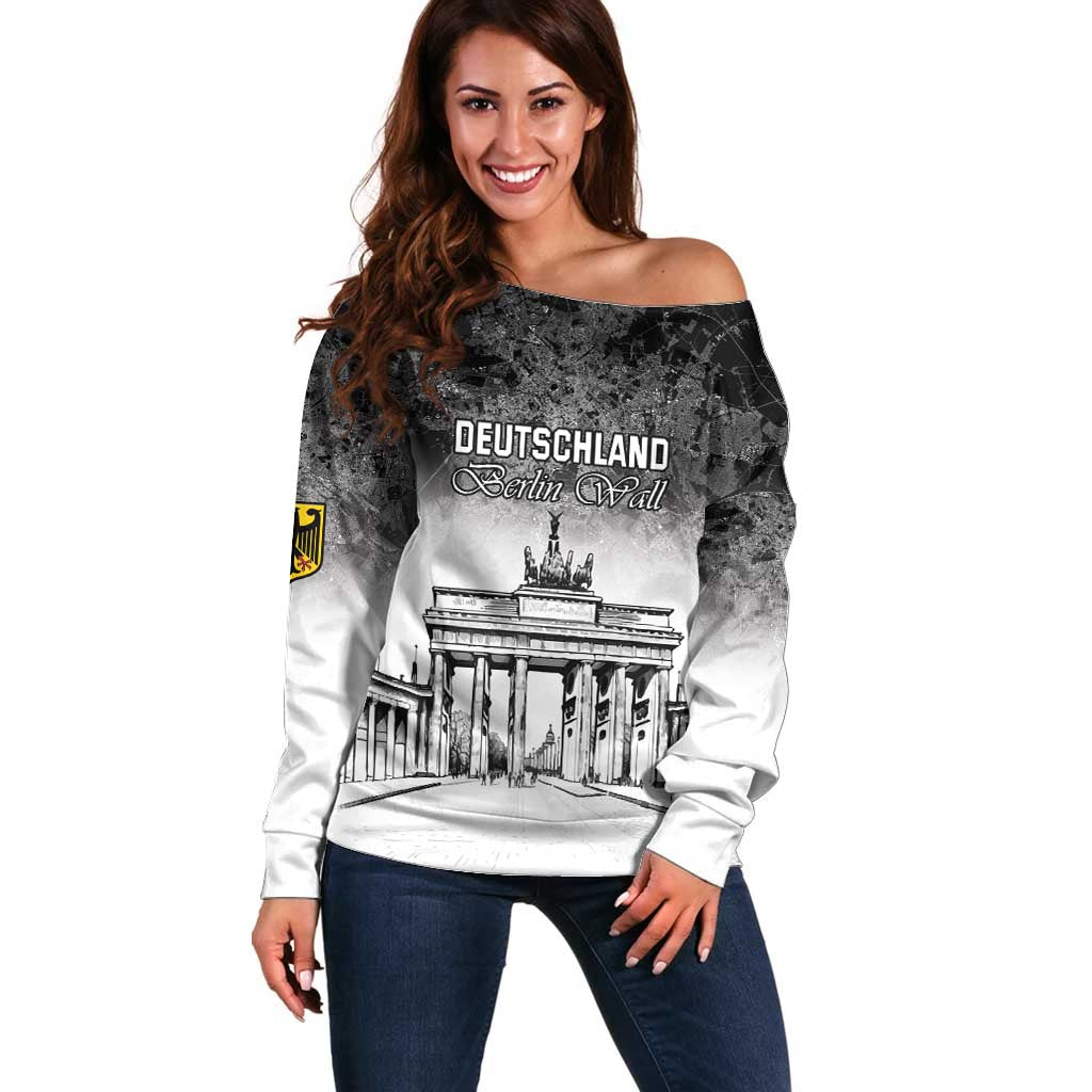 Personalized Germany Berlin Wall Off Shoulder Sweater Tag der Deutschen Einheit