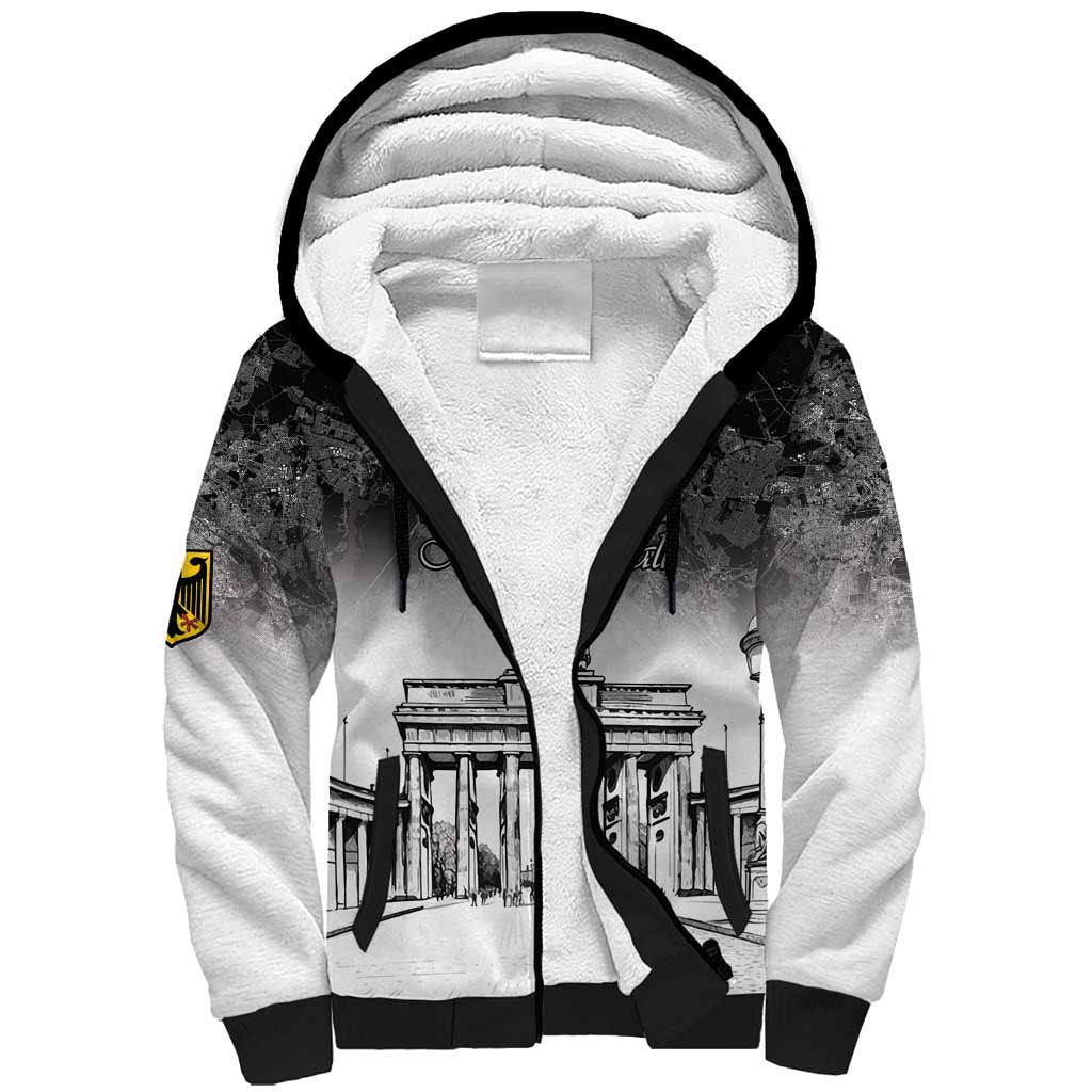 Personalized Germany Berlin Wall Sherpa Hoodie Tag der Deutschen Einheit