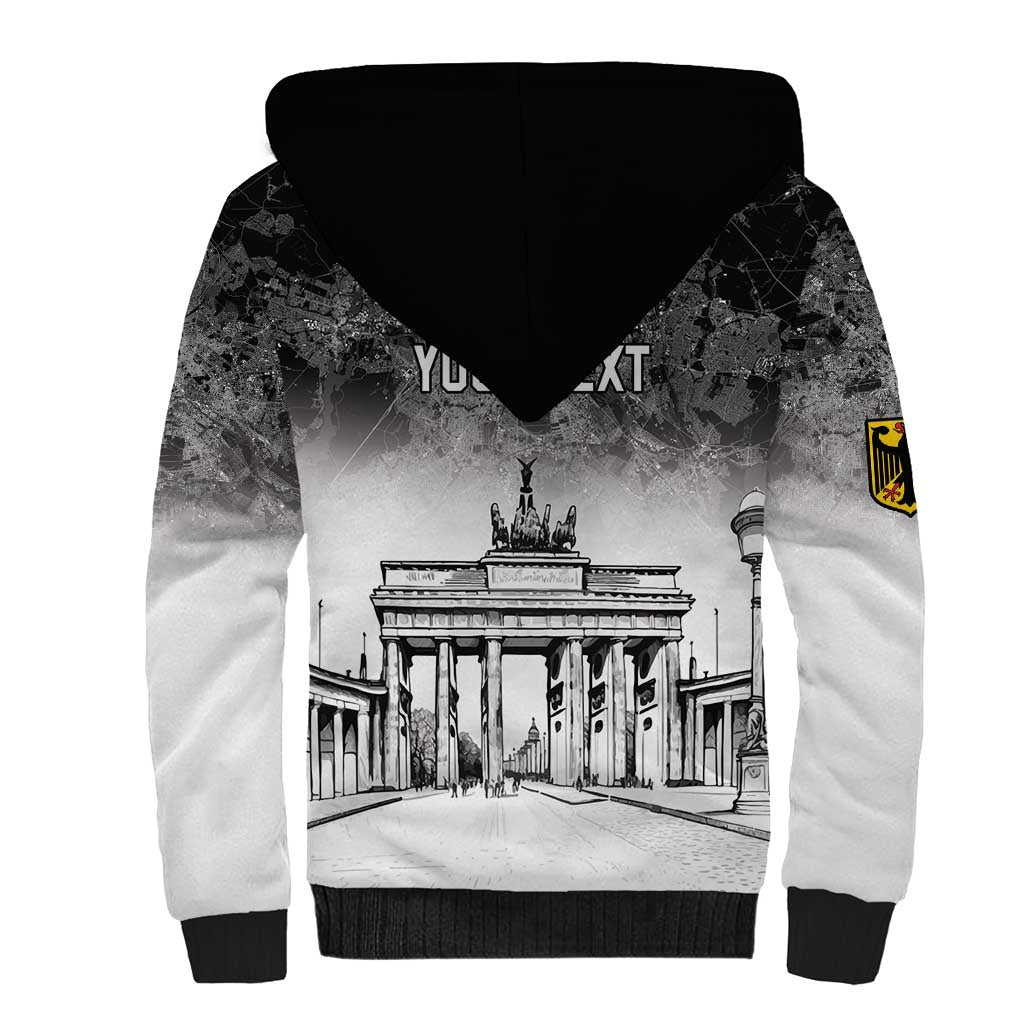 Personalized Germany Berlin Wall Sherpa Hoodie Tag der Deutschen Einheit