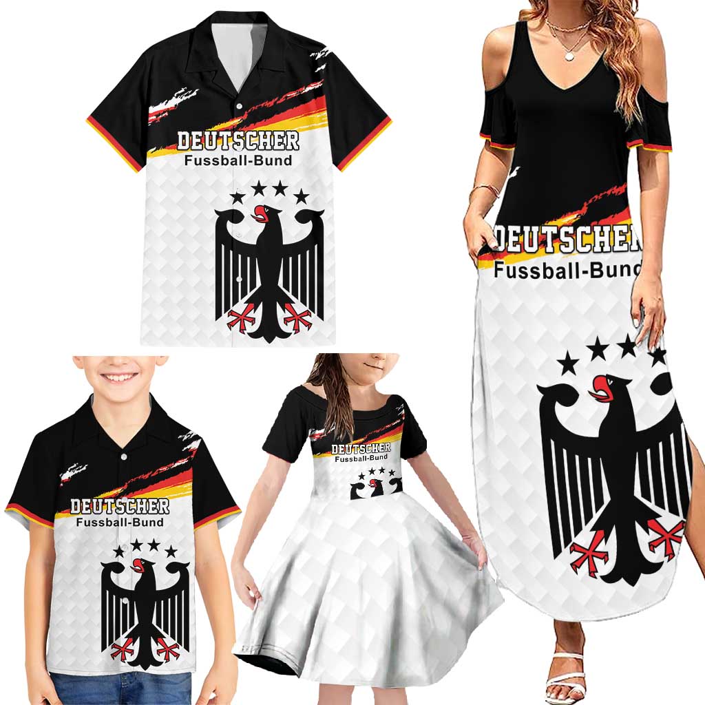 Custom Germany Football Family Matching Summer Maxi Dress and Hawaiian Shirt Come On DFB-Team