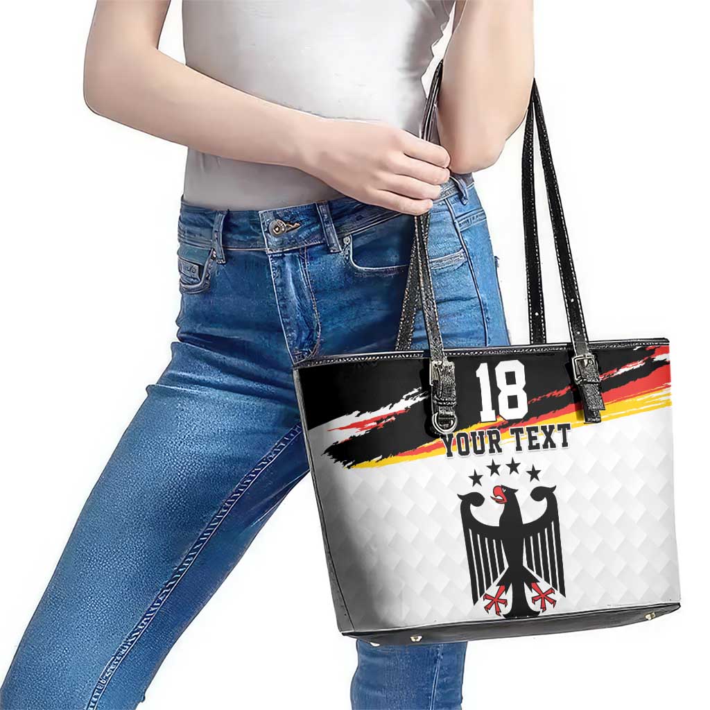 Custom Germany Football Leather Tote Bag Come On DFB-Team