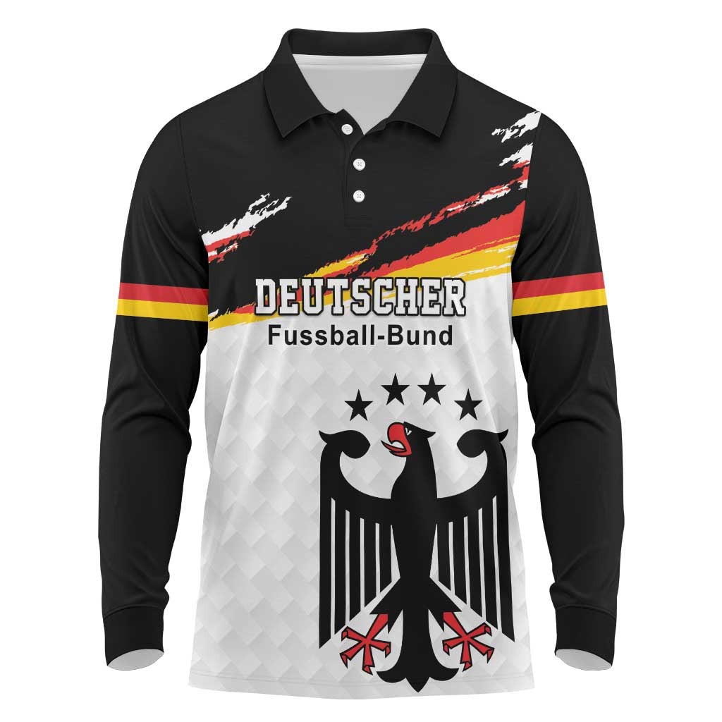 Custom Germany Football Long Sleeve Polo Shirt Come On DFB-Team