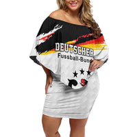 Custom Germany Football Off Shoulder Short Dress Come On DFB-Team