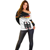 Custom Germany Football Off Shoulder Sweater Come On DFB-Team
