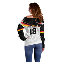 Custom Germany Football Off Shoulder Sweater Come On DFB-Team
