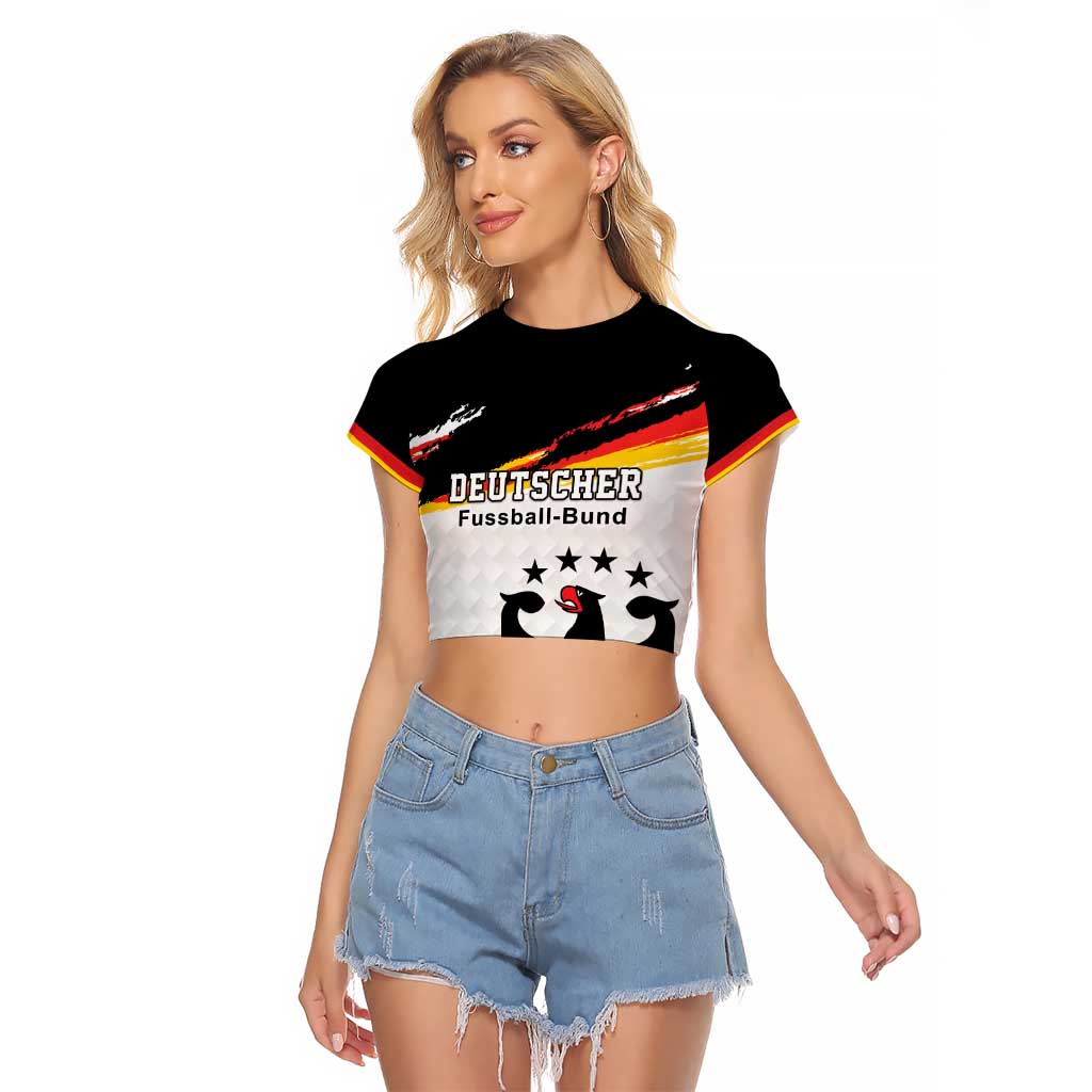 Custom Germany Football Raglan Cropped T Shirt Come On DFB-Team