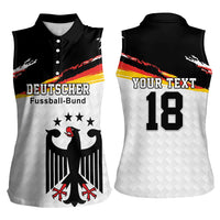 Custom Germany Football Women Sleeveless Polo Shirt Come On DFB-Team