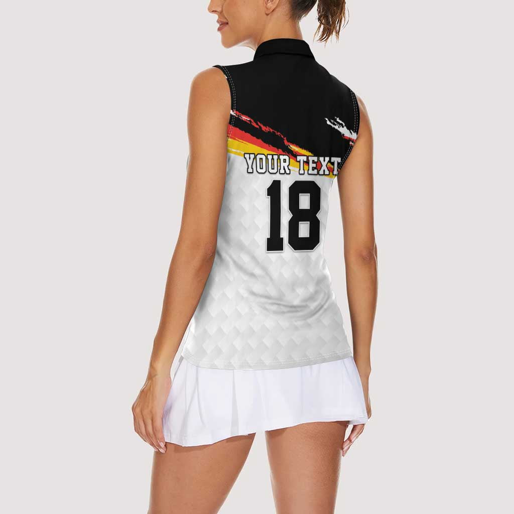Custom Germany Football Women Sleeveless Polo Shirt Come On DFB-Team