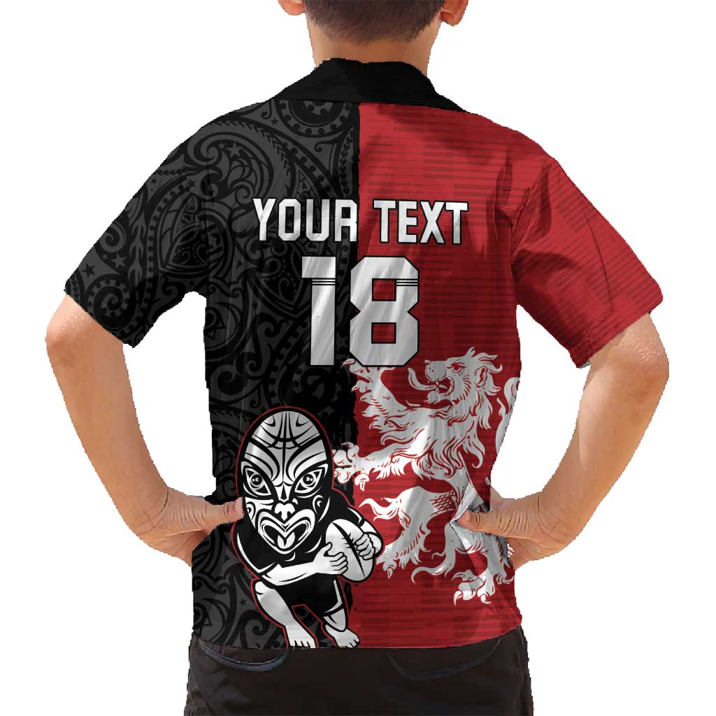 Custom British Lions New Zealand Family Matching Long Sleeve Bodycon Dress and Hawaiian Shirt Unique Style - Polynesian Pride