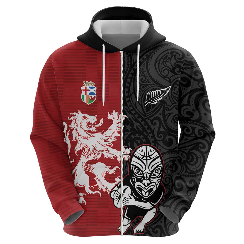 Custom British Lions New Zealand Hoodie Unique Style - Polynesian Pride