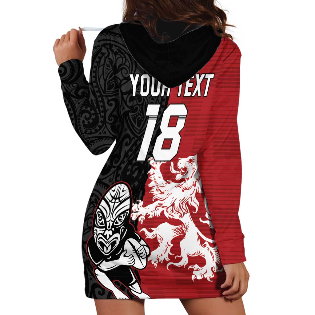 Custom British Lions New Zealand Hoodie Dress Unique Style - Polynesian Pride