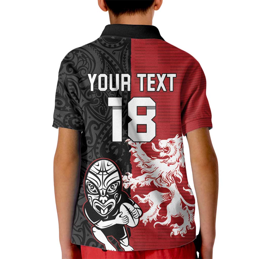 Custom British Lions New Zealand Kid Polo Shirt Unique Style - Polynesian Pride