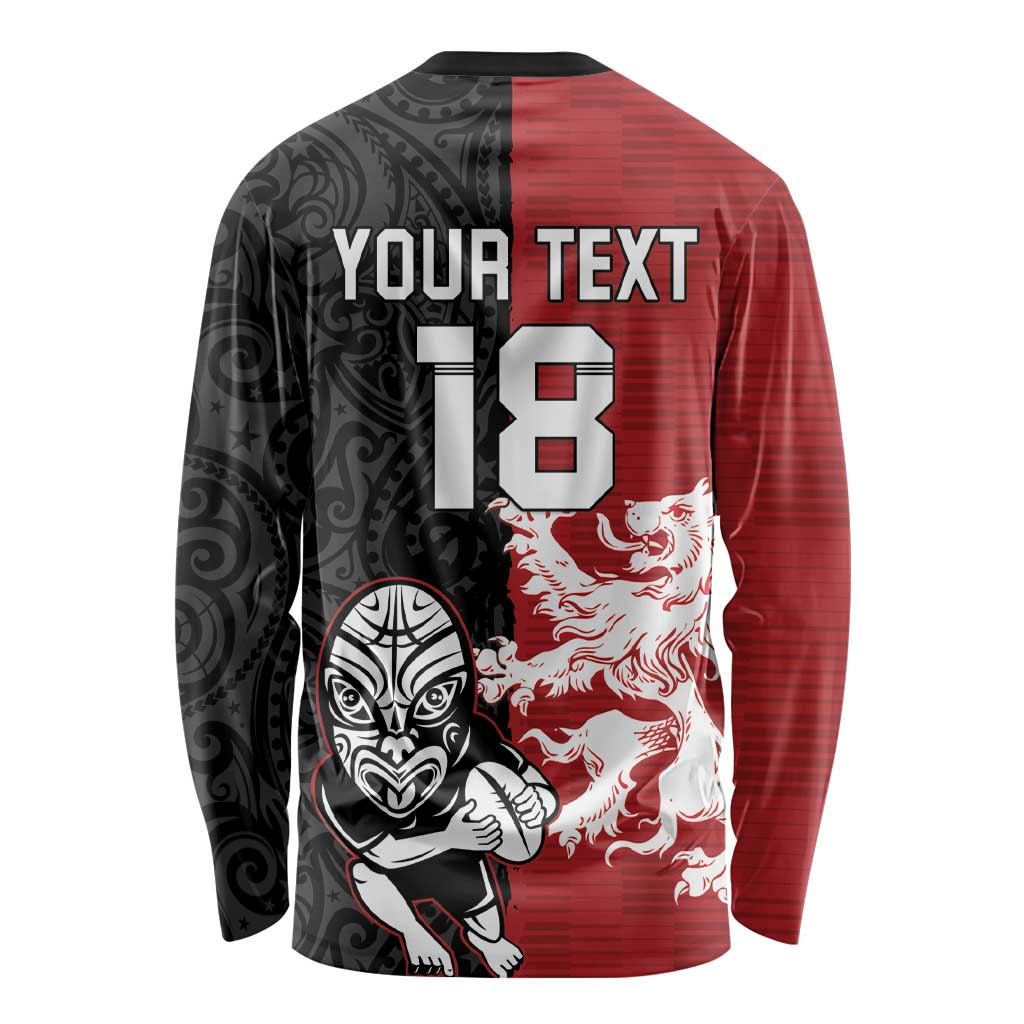 Custom British Lions New Zealand Long Sleeve Shirt Unique Style - Polynesian Pride
