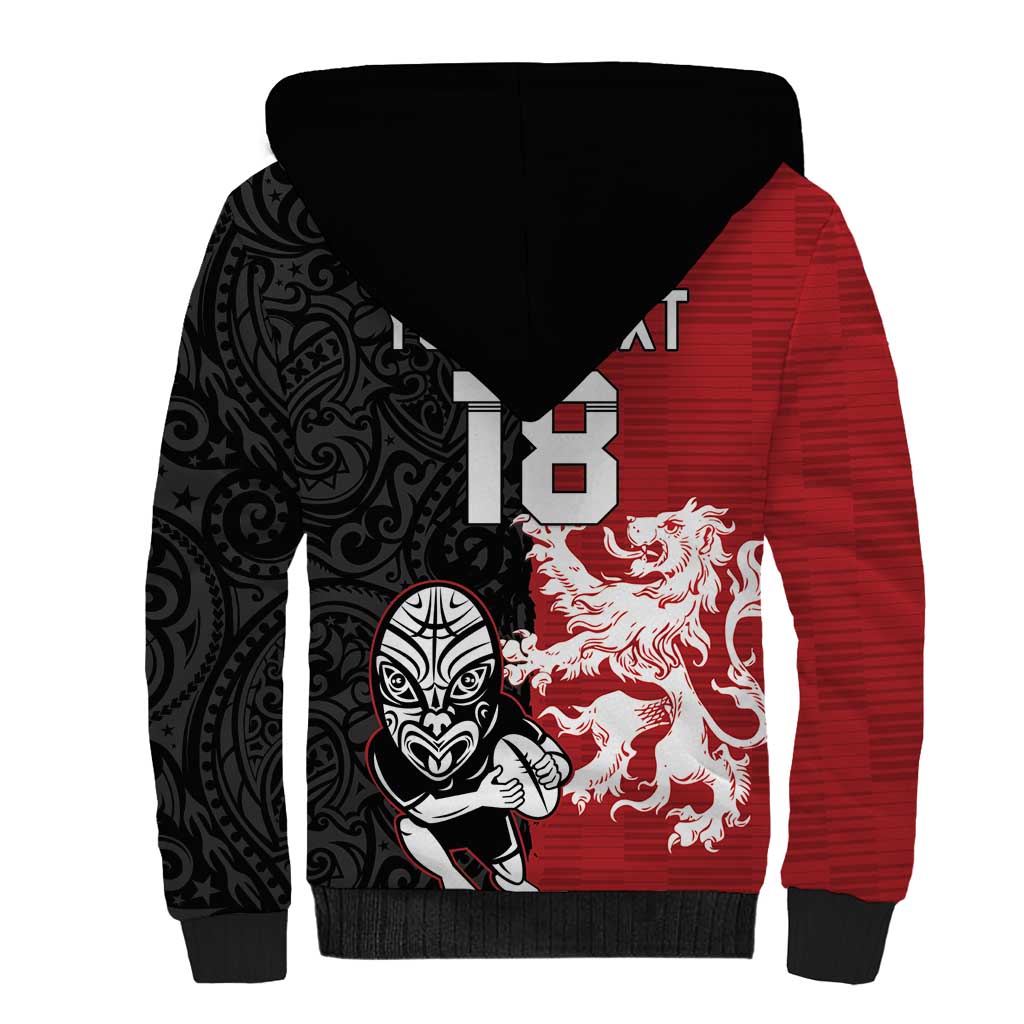 Custom British Lions New Zealand Sherpa Hoodie Unique Style - Polynesian Pride
