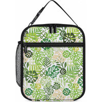 Green Aloha Hawaiian Lunch Bag Monstera Hibiscus Tropical Pattern LT19 10.2 × 8.3 × 4.3 inch Green - Polynesian Pride