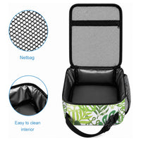 Green Aloha Hawaiian Lunch Bag Monstera Hibiscus Tropical Pattern LT19 - Polynesian Pride