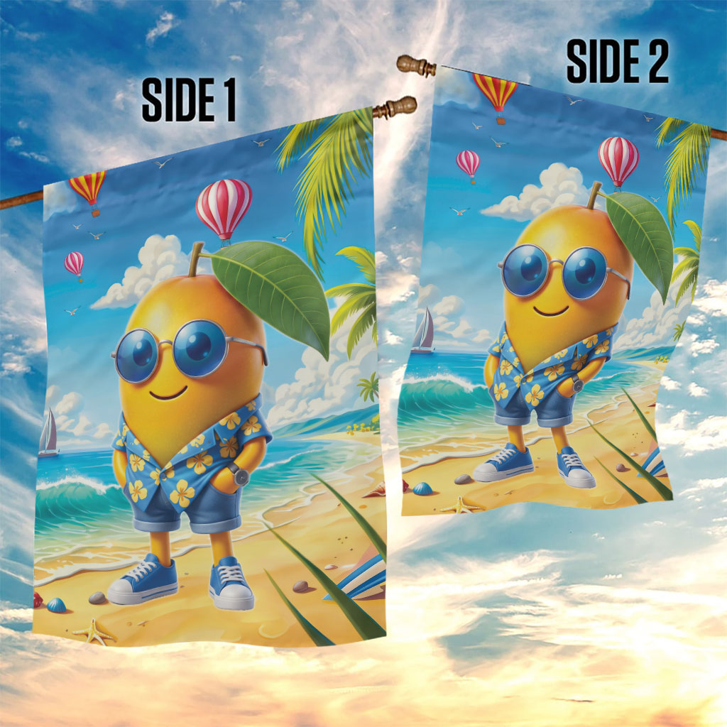 Funny Hawaii Mango Garden Flag Tropical Summer Beach Mascot Vacation