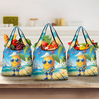 Funny Hawaii Mango Grocery Bag Tropical Summer Beach Mascot Vacation