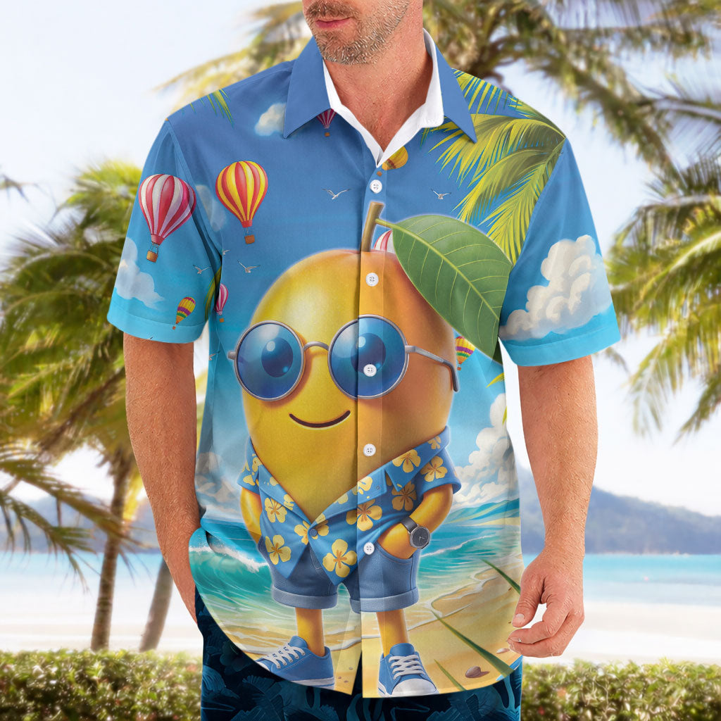Funny Hawaii Mango Hawaiian Shirt Tropical Summer Beach Mascot Vacation