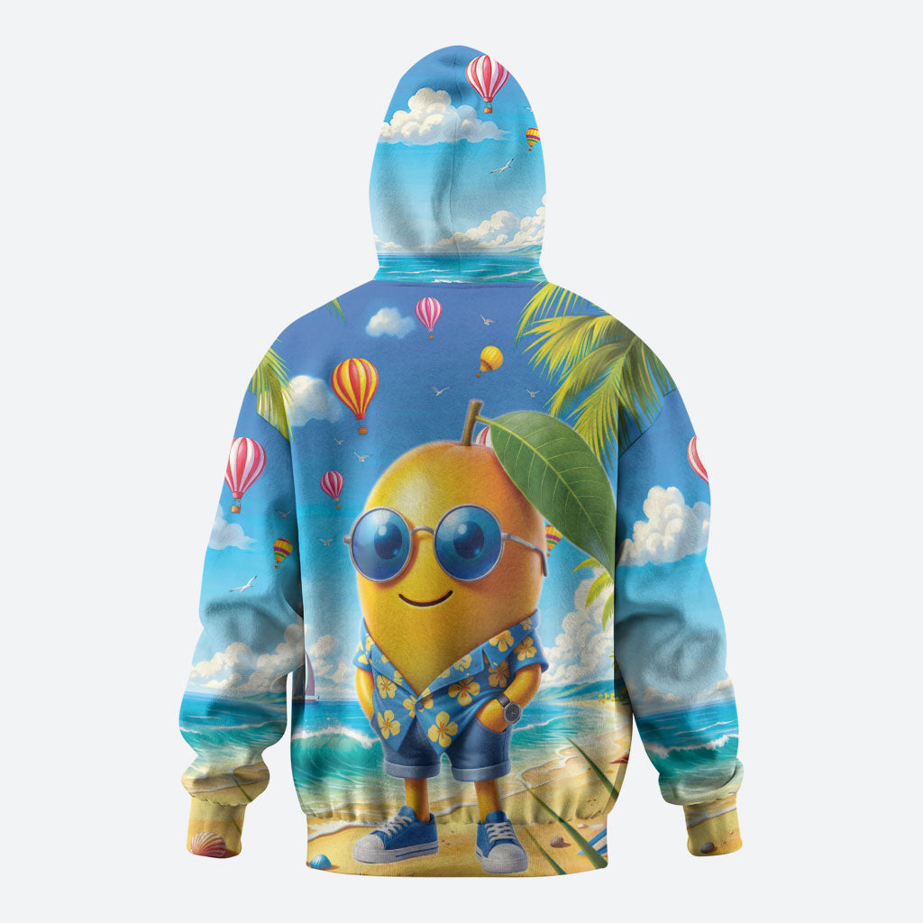 Funny Hawaii Mango Hoodie Tropical Summer Beach Mascot Vacation