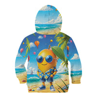 Funny Hawaii Mango Kid Hoodie Tropical Summer Beach Mascot Vacation