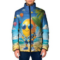 Funny Hawaii Mango Padded Jacket Tropical Summer Beach Mascot Vacation