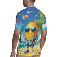 Funny Hawaii Mango Rugby Jersey Tropical Summer Beach Mascot Vacation