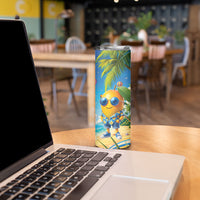 Funny Hawaii Mango Skinny Tumbler Tropical Summer Beach Mascot Vacation
