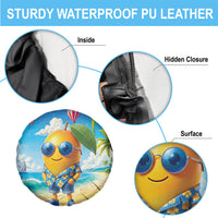 Funny Hawaii Mango Spare Tire Cover Tropical Summer Beach Mascot Vacation