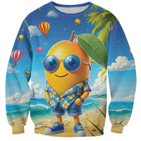 Funny Hawaii Mango Sweatshirt Tropical Summer Beach Mascot Vacation