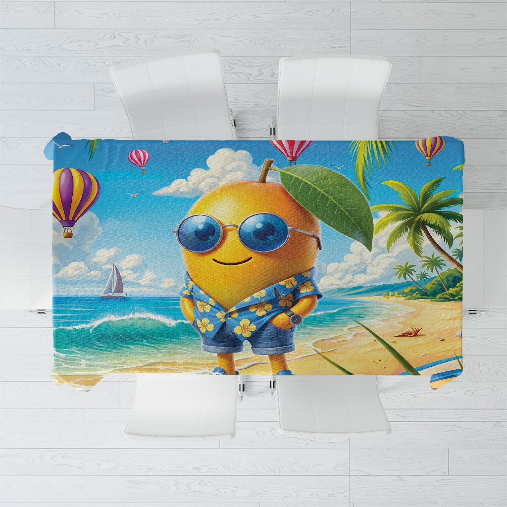 Funny Hawaii Mango Tablecloth Tropical Summer Beach Mascot Vacation LT19 Blue - Polynesian Pride