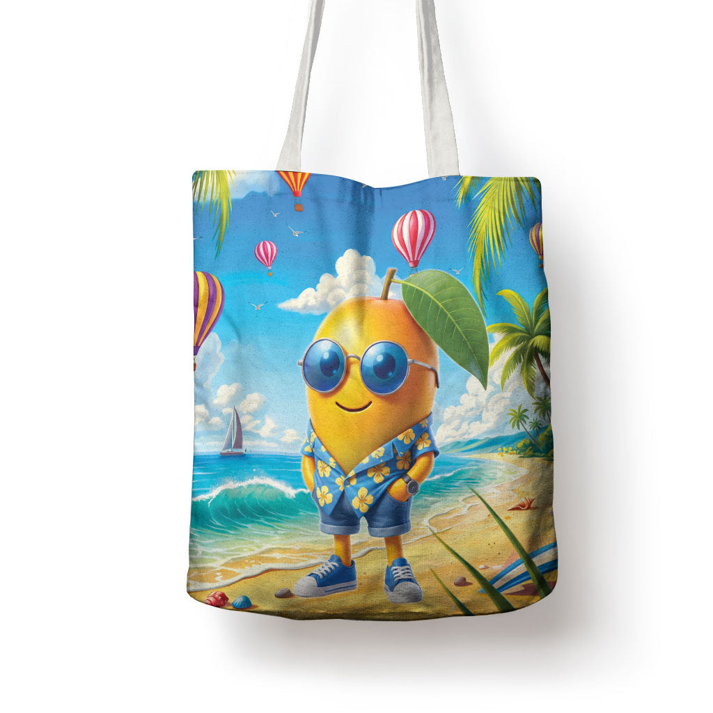Funny Hawaii Mango Tote Bag Tropical Summer Beach Mascot Vacation