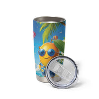 Funny Hawaii Mango Tumbler Cup Tropical Summer Beach Mascot Vacation
