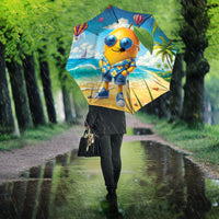 Funny Hawaii Mango Umbrella Tropical Summer Beach Mascot Vacation