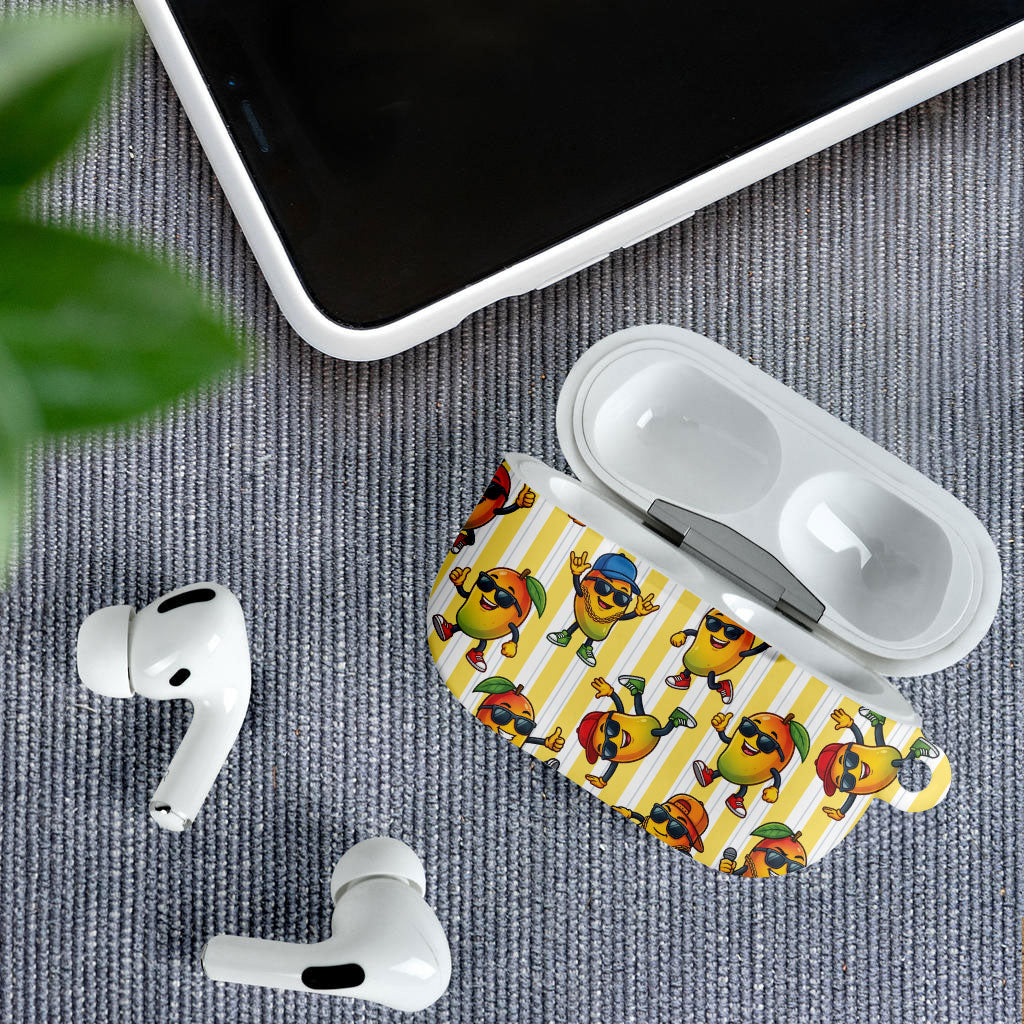 Funny Hawaii Mango Hip Hop Cartoon AirPods Case Summer Beach Party