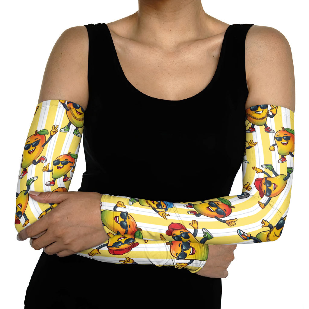Funny Hawaii Mango Hip Hop Cartoon Arm Sleeves Summer Beach Party