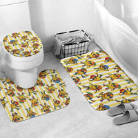 Funny Hawaii Mango Hip Hop Cartoon Bathroom Set Summer Beach Party