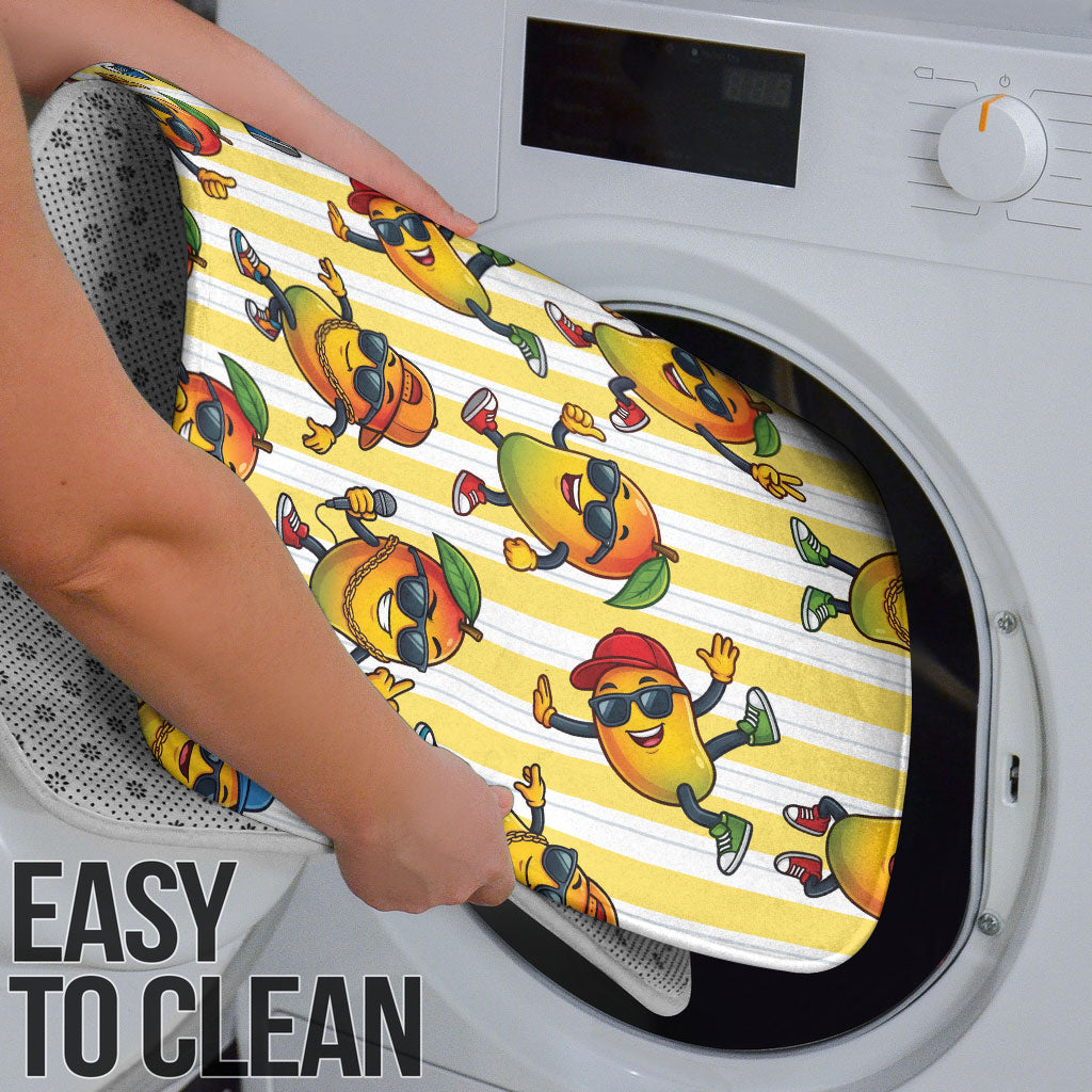 Funny Hawaii Mango Hip Hop Cartoon Bathroom Set Summer Beach Party
