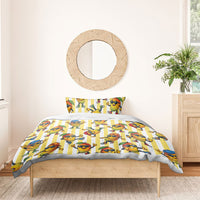 Funny Hawaii Mango Hip Hop Cartoon Bedding Set Summer Beach Party
