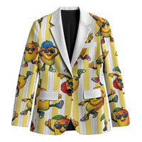 Funny Hawaii Mango Hip Hop Cartoon Blazer Summer Beach Party