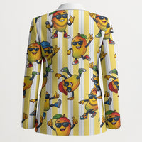 Funny Hawaii Mango Hip Hop Cartoon Blazer Summer Beach Party