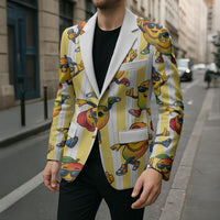 Funny Hawaii Mango Hip Hop Cartoon Blazer Summer Beach Party