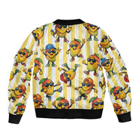 Funny Hawaii Mango Hip Hop Cartoon Bomber Jacket Summer Beach Party