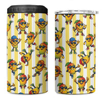 Funny Hawaii Mango Hip Hop Cartoon 4 in 1 Can Cooler Tumbler Summer Beach Party
