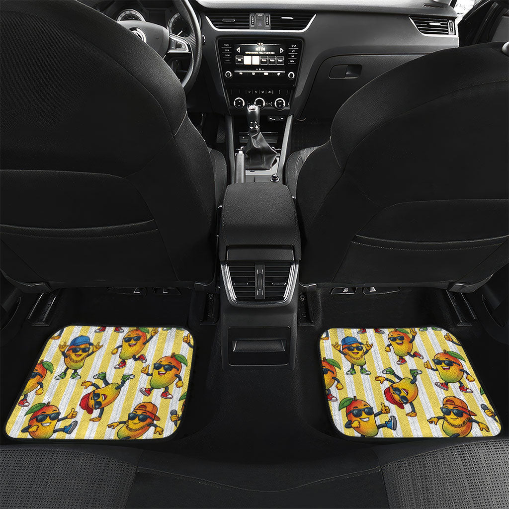 Funny Hawaii Mango Hip Hop Cartoon Car Mats Summer Beach Party
