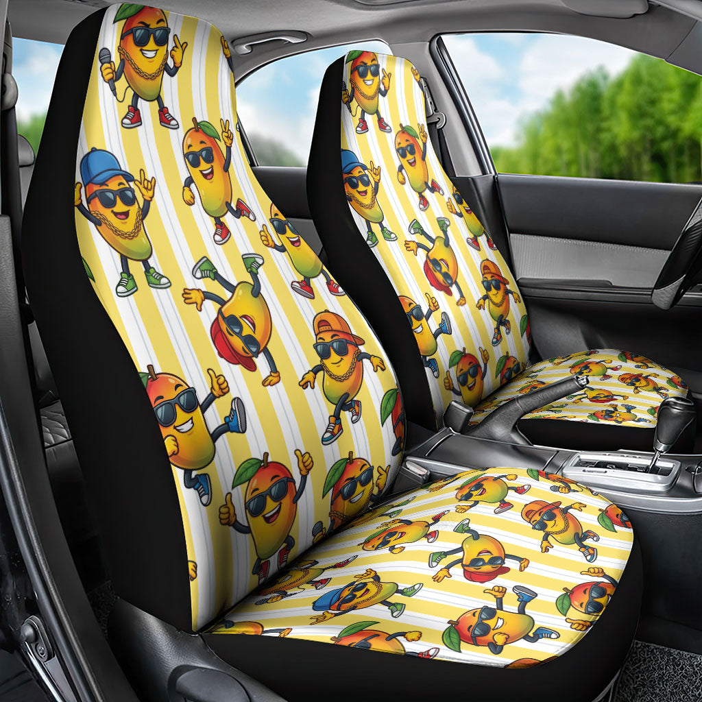 Funny Hawaii Mango Hip Hop Cartoon Car Seat Cover Summer Beach Party