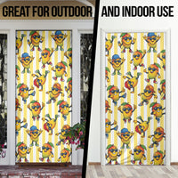 Funny Hawaii Mango Hip Hop Cartoon Door Cover Summer Beach Party